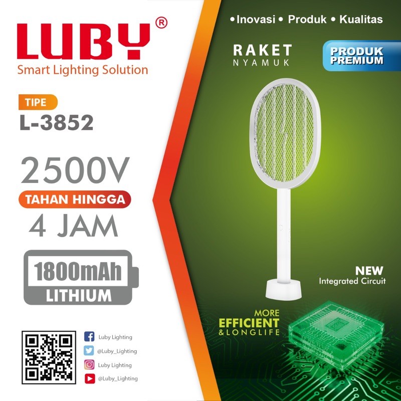 Raket Nyamuk Cas Luby / Raket Nyamuk Cas Inserct Killer 3852 Luby