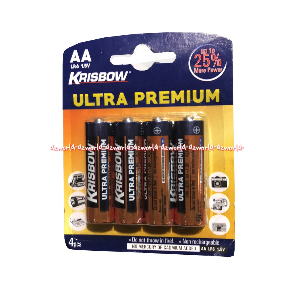 Krisbow Ultra Premium AA 4 Pcs Baterai A2 Tahan Lama