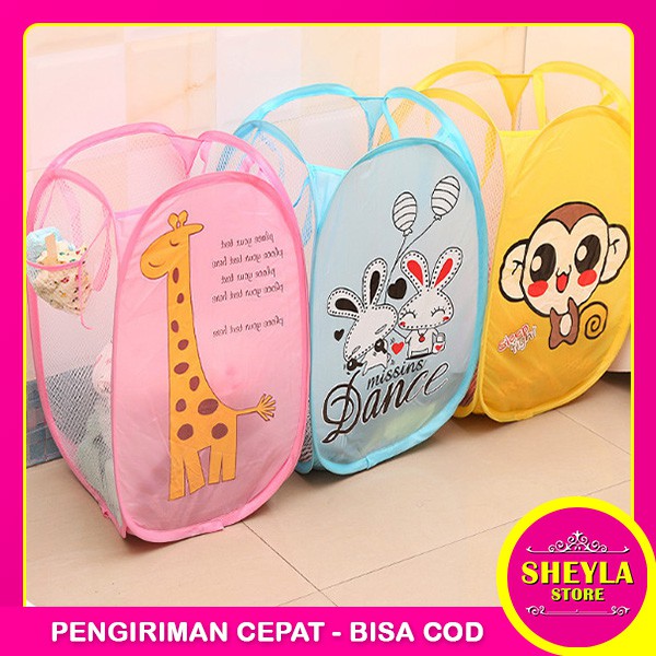 Keranjang Baju Kotor Lipat Motif Karakter Keranjang Keranjang Baju Kotor Lipat Motif Karakter Keranjang