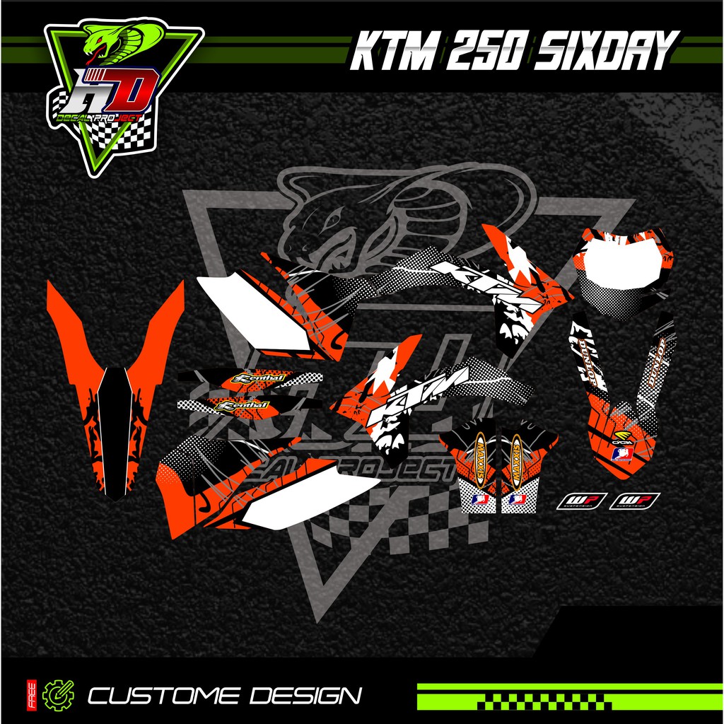 DECAL KTM 250 SIXDAY DECAL SIXDAY STRIPING KTM 250 STRIPING SIXDAY 08