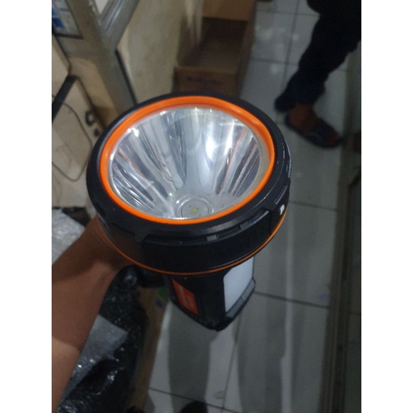 Senter Tangan LED besar jumbo emergency / darurat 50 W jarak jauh satpam hansip