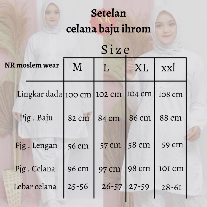 SETELAN CELANA HAJI UMROH GAMIS PUTIH UMROH / GAMIS HITAM / BUSANA MUSLIM WANITA / PERLENGKAPAN HAJI UMRAH ( Setelan celana kancing )