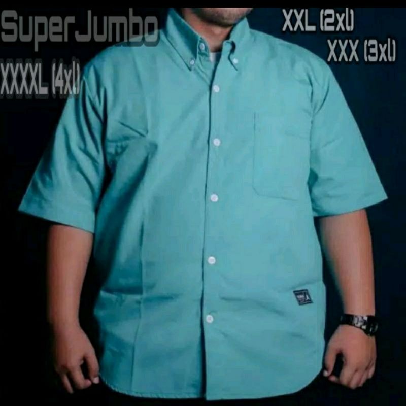 Kemeja Polos JUMBO BIGSIZE Lengan PENDEK XXL XXXL 2XL 3XL XXXXL , 4XL , 5XL