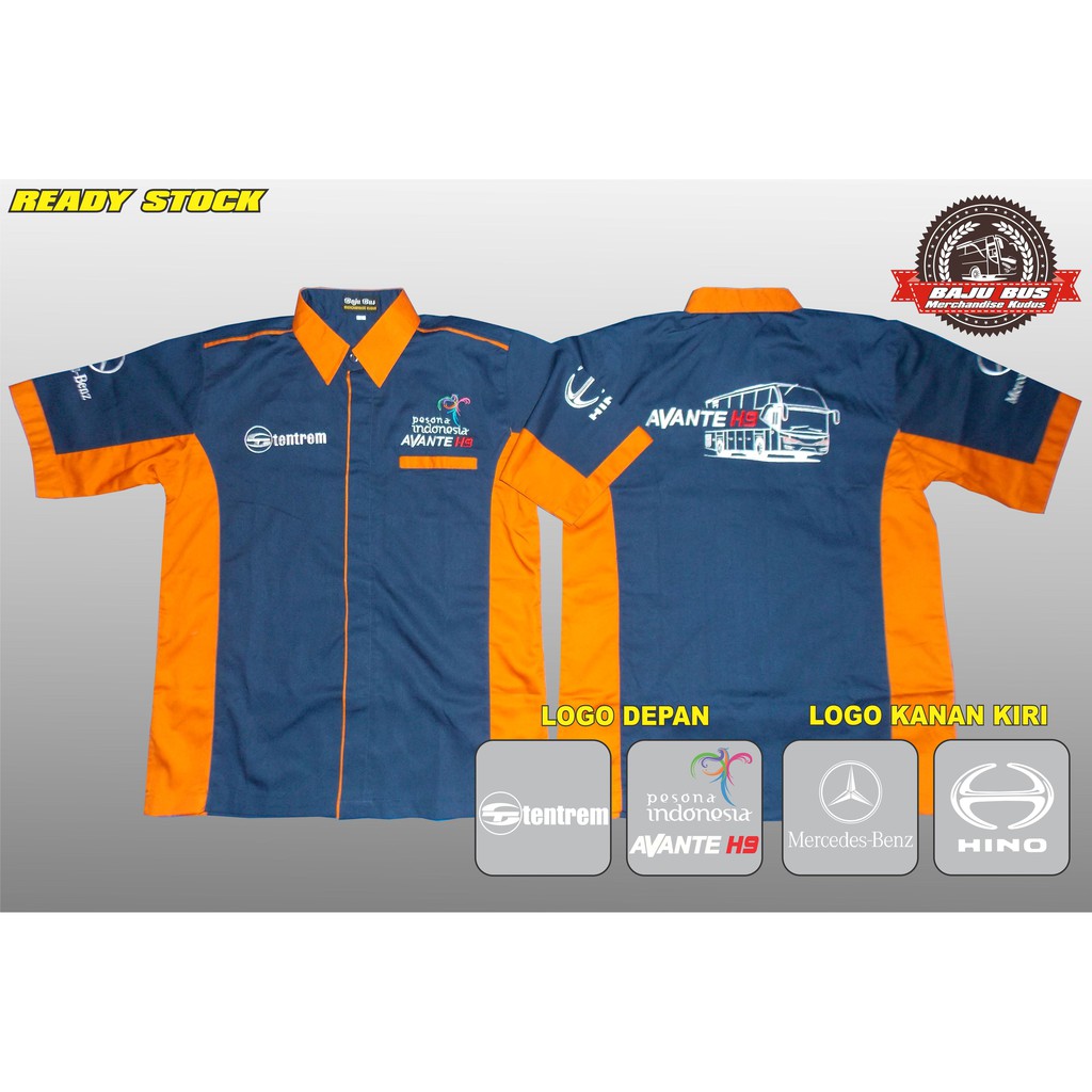 Kemeja  Bus Avante H9 / Kemeja Bismania / Kemeja Otomotif / Drill