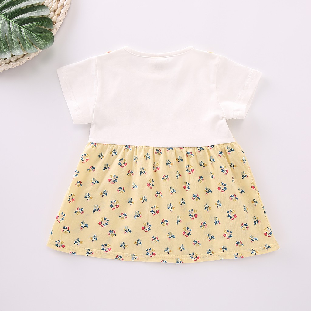 Dress Anak Perempuan Jumpsuit Motif Bunga Import Bahan Cotton Lembut Estimasi usia 3 Bln -4 Tahun-3