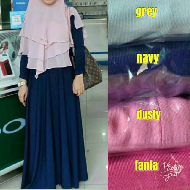 Gamis jersey polos / gamis jersey premium
