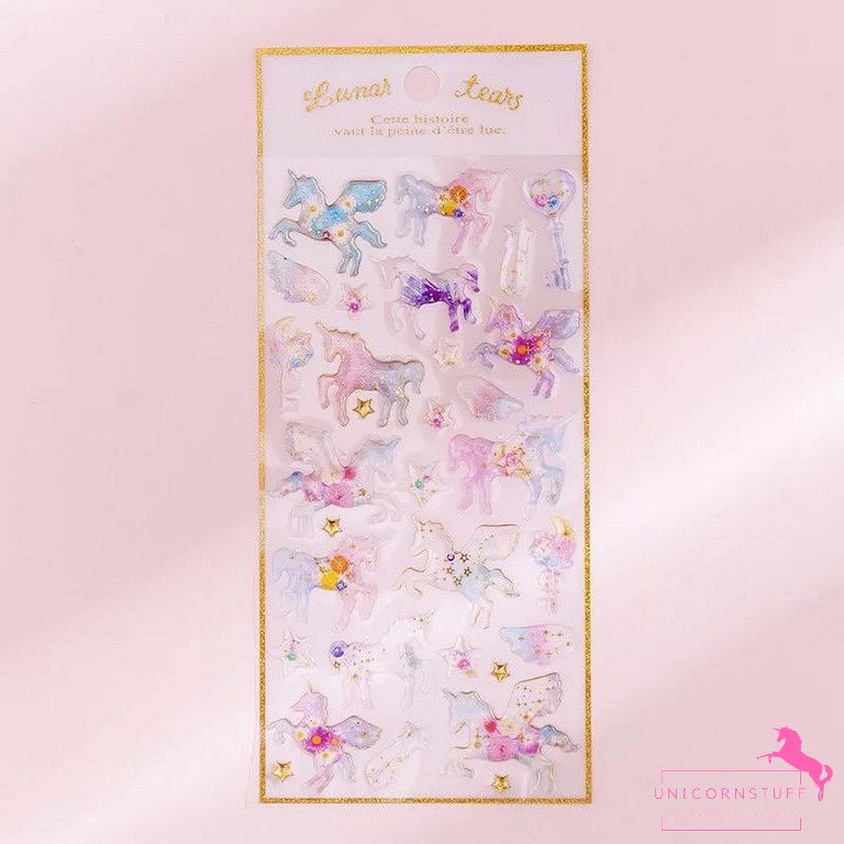 Sticker Unicorn Anak TimbulPerempuan Tempelan Stationery Lucu Karakter