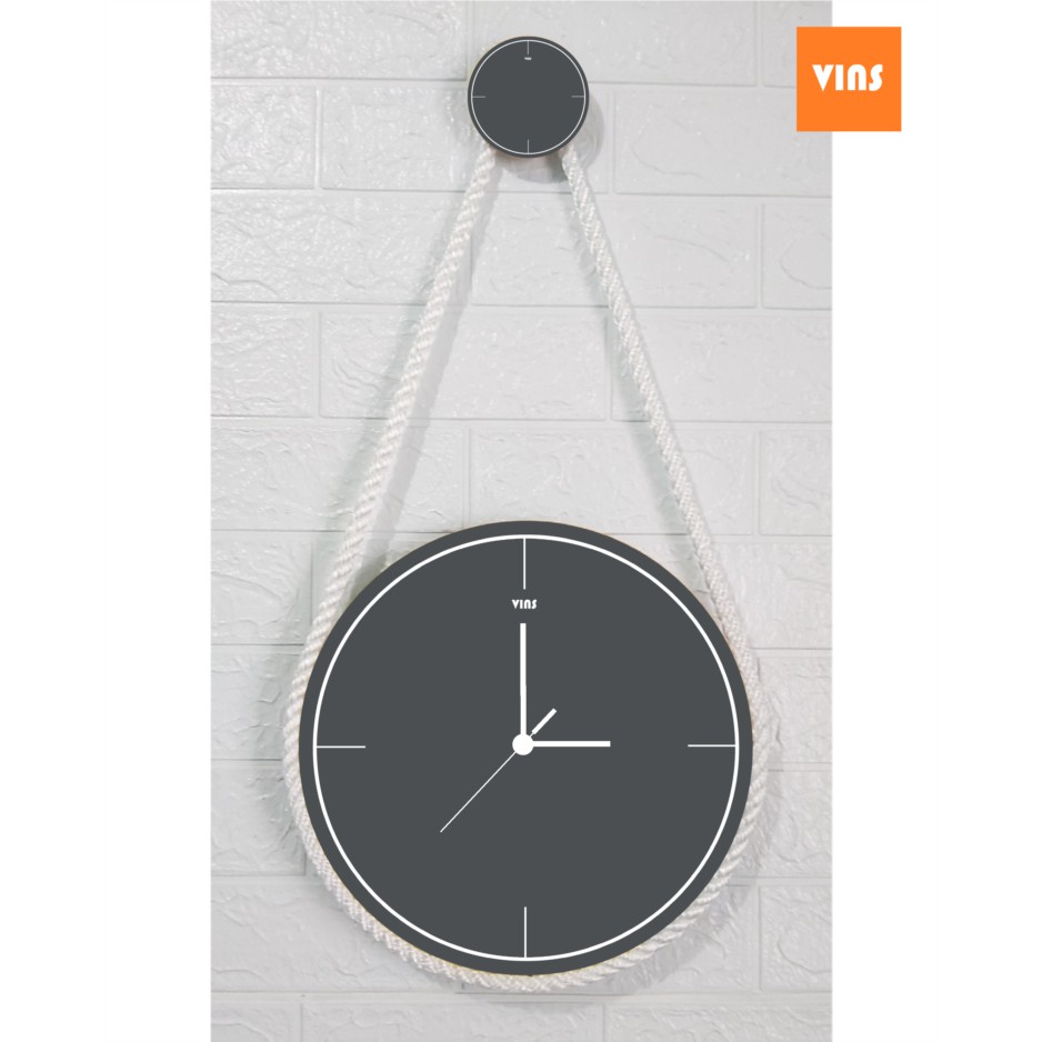 Jam Dinding Kayu Wall Clock Shaby Scandinavian Tali Desain Simple Series 3 Black Shopee Indonesia