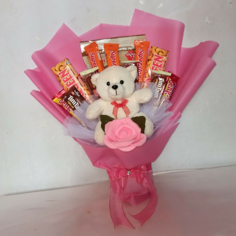 

buquet Snack boneka/buket Snack ultah/buket Snack wisuda
