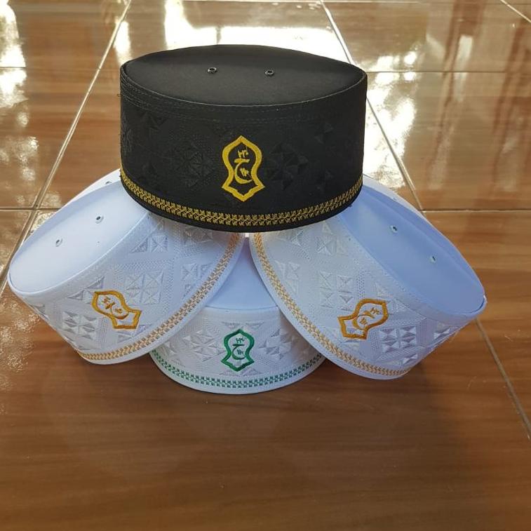 ML.01Jl22ˢ– PECI SONGKOK KOPIAH ASSAGOFAH LOGO (JIM) PUTIH Peci Kopiah Assagofah Anak Peci Malaysia