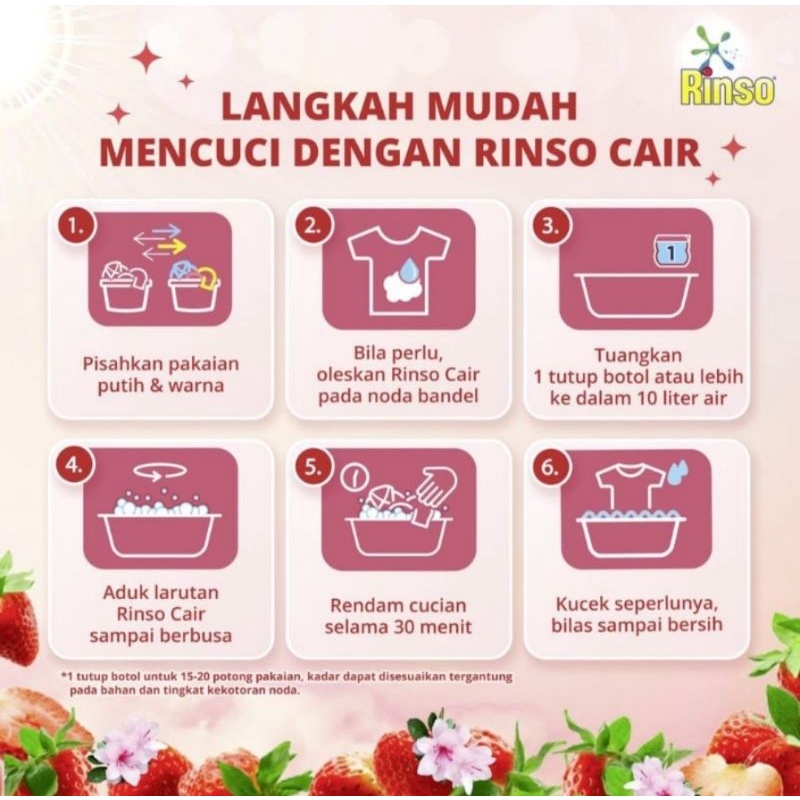 RINSO MOLTO CAIR KOREAN STRAWBERRY 565ML DETERJEN CAIR PARFUME ESSENCE ROYAL GOLD JAPANESE PEACH 510ML