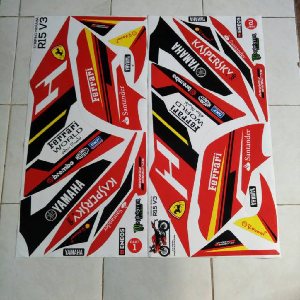 STIKER STRIPING R15 V3 VARIASI STICKER MTOR AKSESORIS