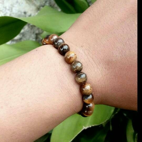 GELANG BATU AKIK NATURAL TIGER EYE ATAU BIDURI SEPAH