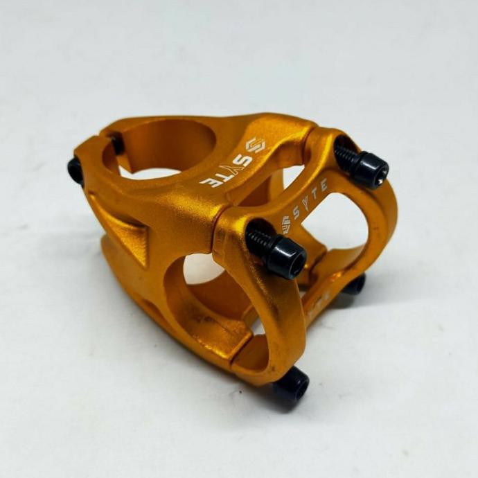 PROMO Stem SYTE dudukan stang 31,8 mm oversize sepeda MTB ext 35 mm - Gold | Stang Sepeda |