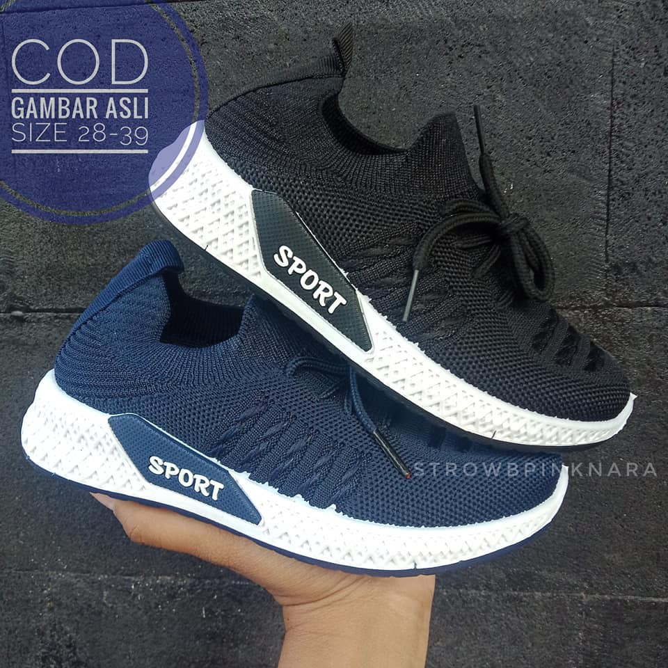 COD 28-39 SEPATU IMPORT ANAK SEPATU SNEAKERS ANAK IMPORT NAVY SEPATU HITAM SEPATU SEKOLAH ANAK