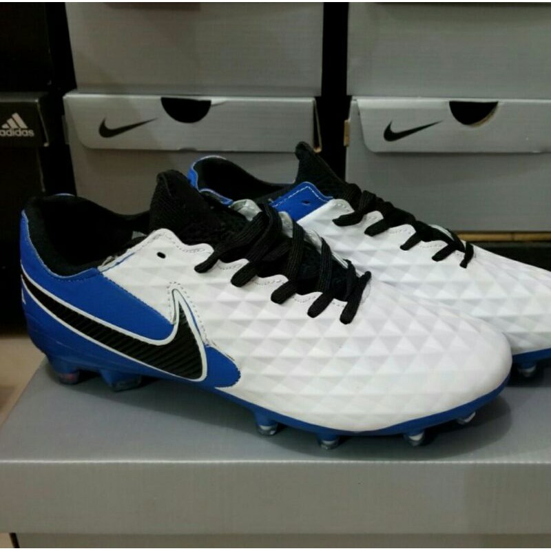 SEPATU BOLA NIKE TIEMPO LEGEND 8 BIRU PUTIH FG