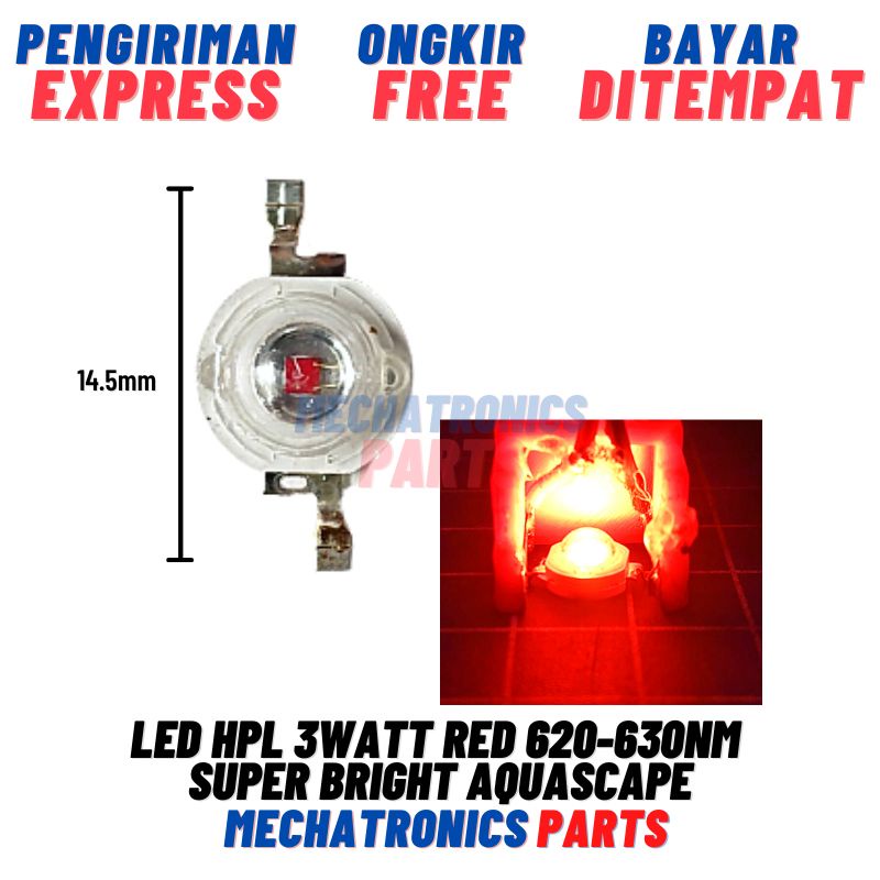 [DSP-9075] HPL LED 3 WATT RED 620-630nm SUPER BRIGHT AQUASCAPE