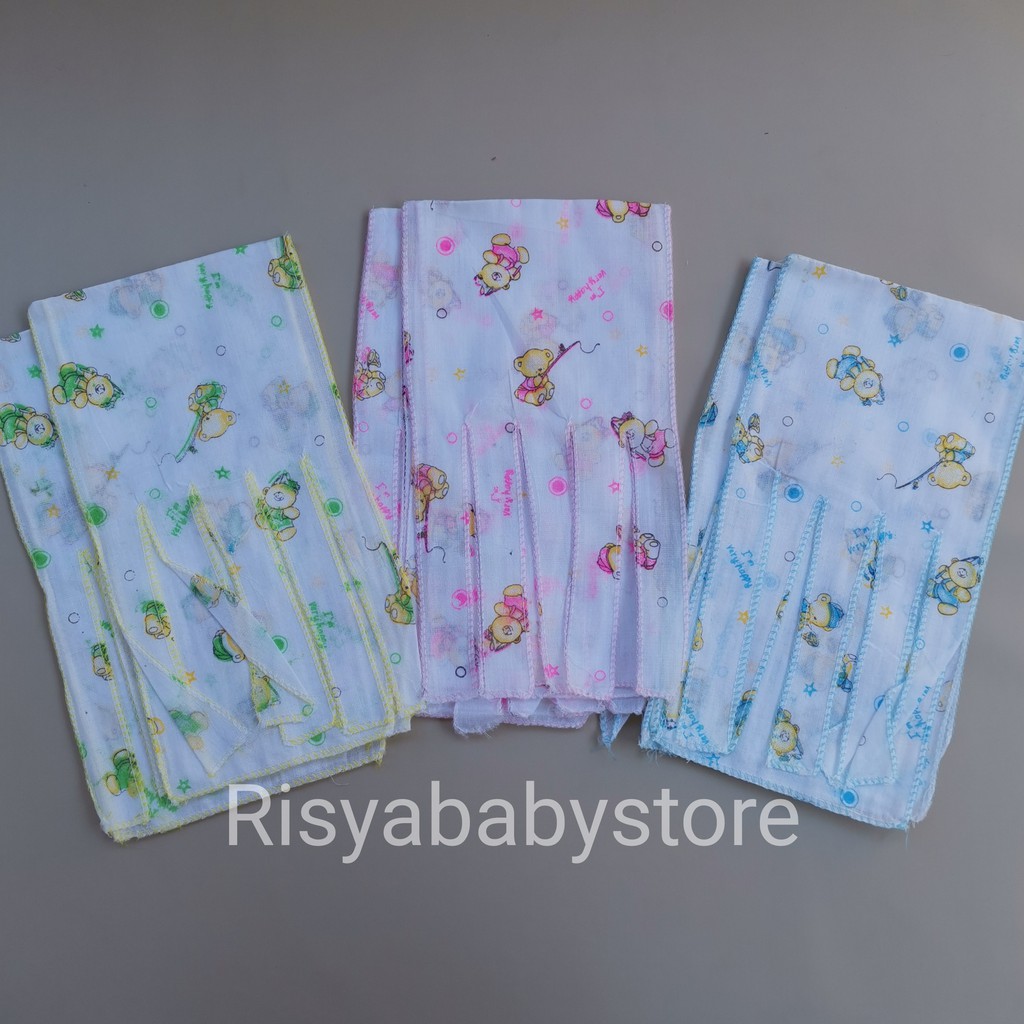 6 pcs / setengah lusin gurita bayi motif / gurita tali bayi baru lahir