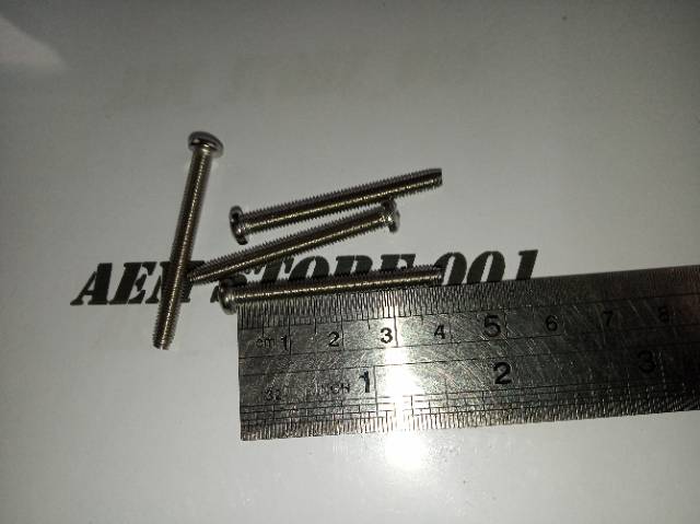 Baut JP M4 X 40 (4cm) stainless 304 pan screw