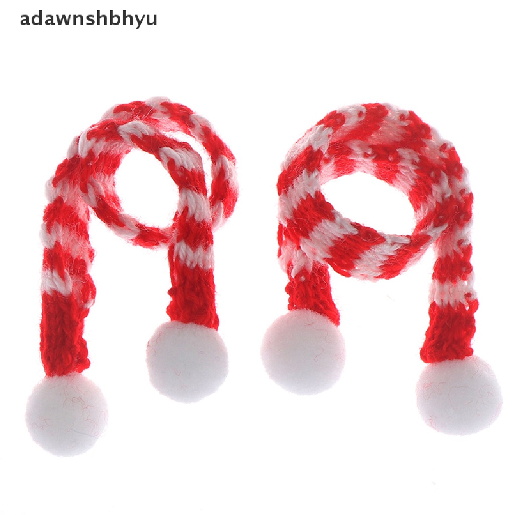 (adawnshbhyu) Miniatur Topi + Syal Natal Skala 1: 6 1: 12 Untuk Aksesoris Rumah Boneka