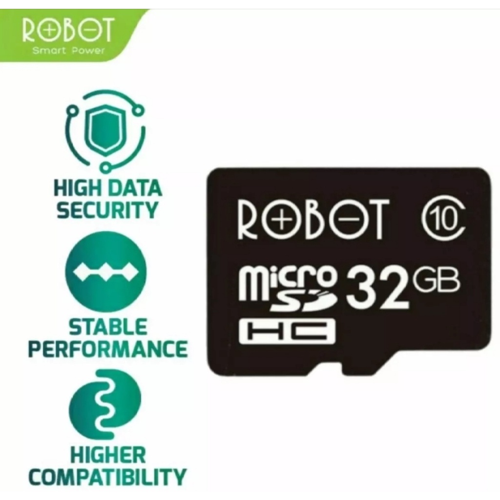 Memory Card-MMC Micro SD ROBOT 4GB-8GB-16GB-32GB Memory Card MicroSD-MMC ROBOT SPEED UP TO 80MB/s CLASS 10 ( ORIGINAL)