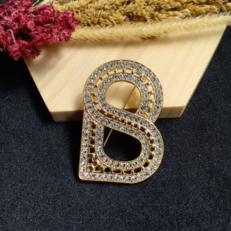 Brooch Buttonscarves KW//Bros Buttonscarves Polos/Mata/Mutiara-J-GOLD