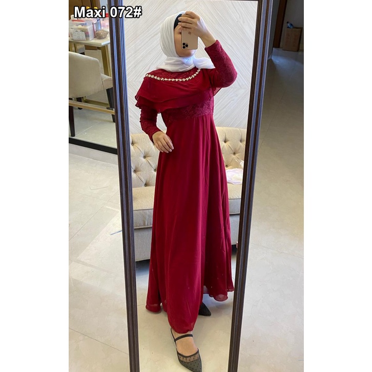 Maxi 072#/Maxi Dress Fashion Import/ Baju muslim Fashion Import/ Baju Rok Mekar/Pakaian Cewek Murah