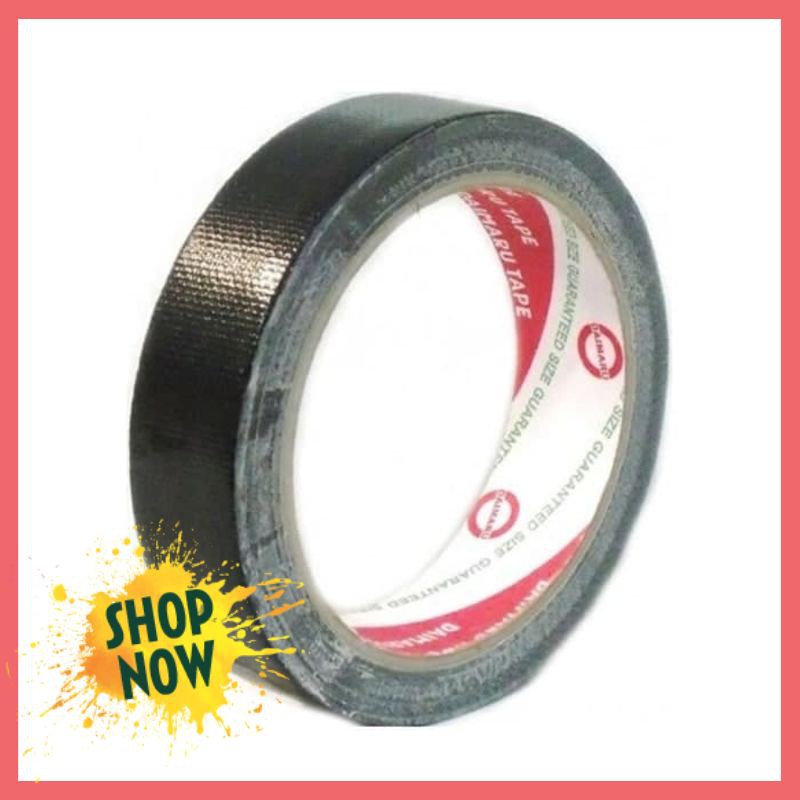 

SALE LAKBAN KAIN HITAM CLOTH TAPE DAIMARU 1' 24MM X 12 M
