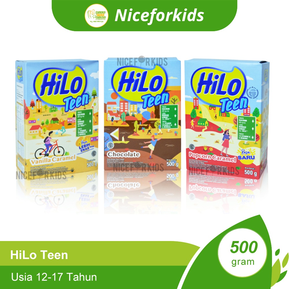 HiLo Teen 500gr Susu Pertumbuhan Remaja 12-17 Tahun Susu Tinggi Kalsium dan Rendah Lemak