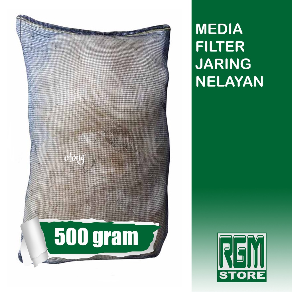 Jaring benang nelayan 500 gram media filter kolam aquarium murah