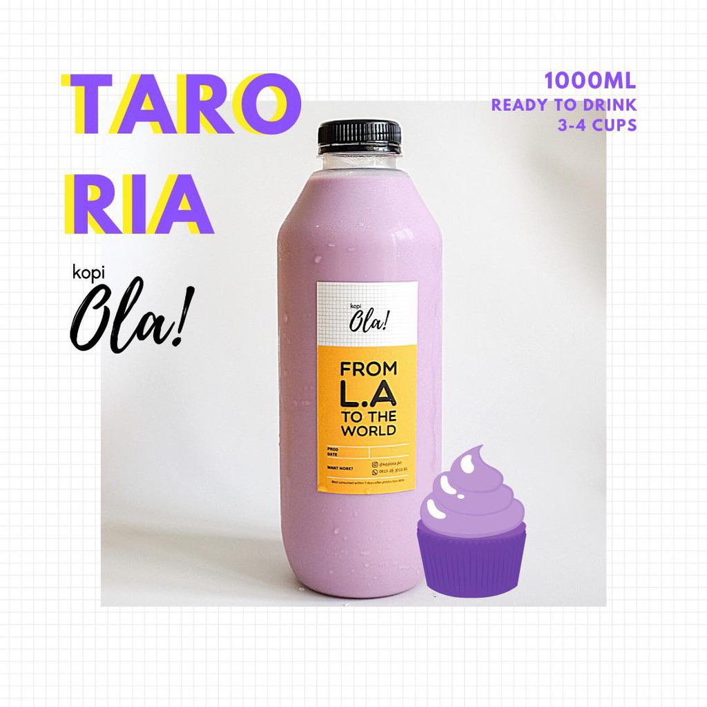 

TARO LATTE LITERAN!