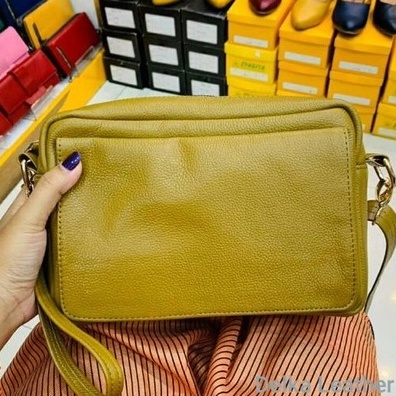 Tas Kulit Sapi Asli DL441 Wanita/ Tas Papirut Asli Kulit Sapi Garut/ Tas Selempang Kulit Sapi Asli 1