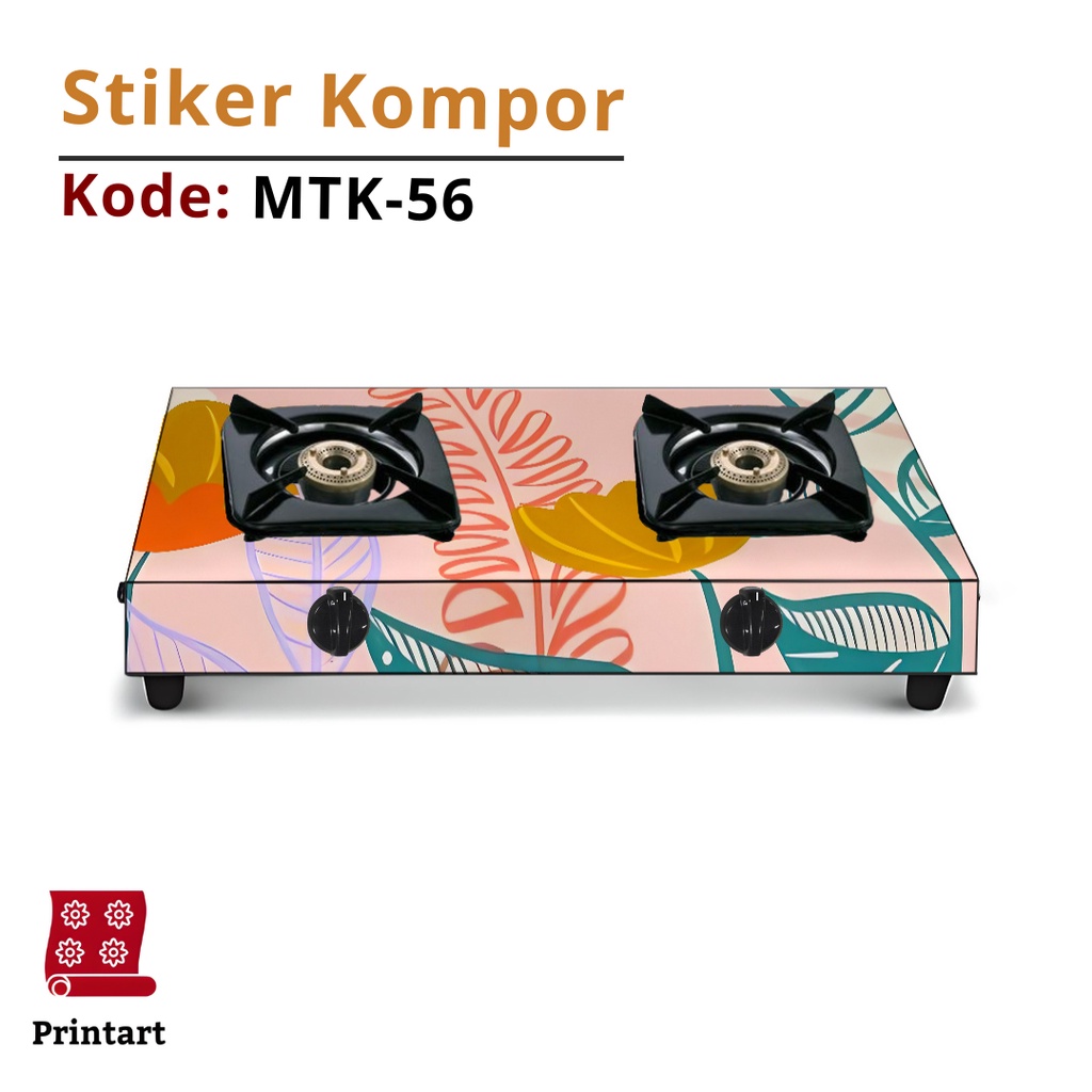Stiker Kompor 1 Tungku dan Sticker Kompor 2 Tungku Motif Minimalis Kode MTK-56