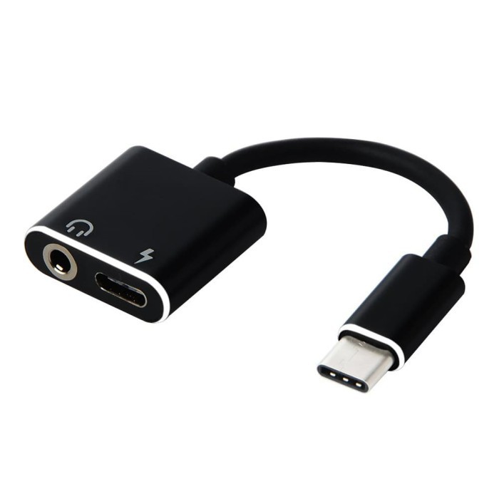 ADAPTER W1O33 USB TYPE C TO AUX 3.5mm HEADPHONE + USB TYPE C