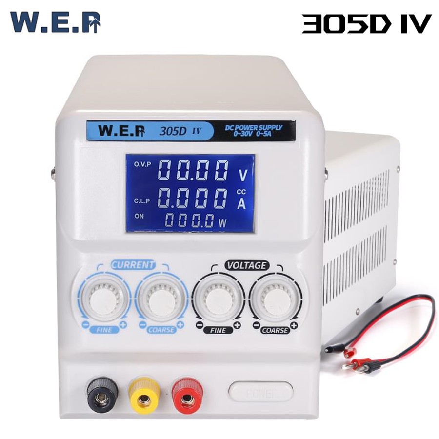 WEP 305D-IV 5A 30V DC Power Supply LCD Variabel Display Arus Tegangan