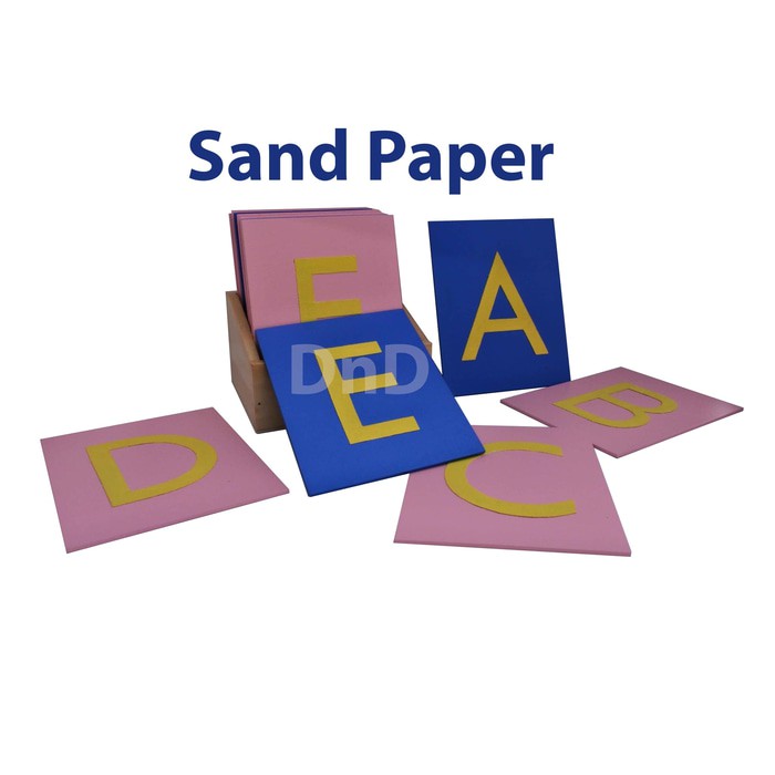Promo Mainan Anak Montessori Sandpaper Huruf Besar Abjad ABC Alat Peraga