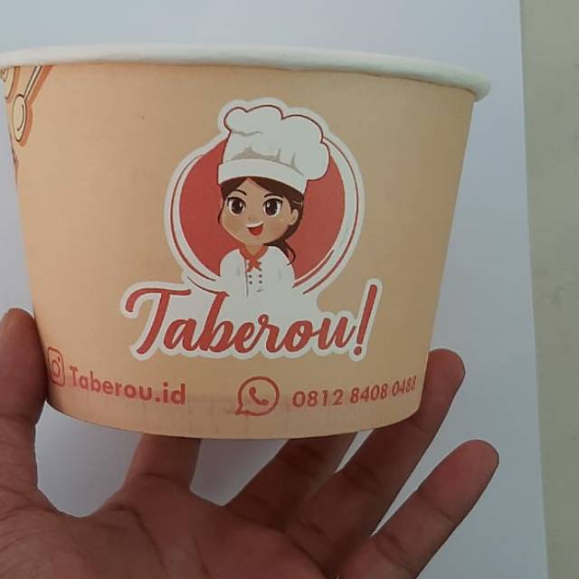 

Paperbowl 800ml Sablon Full Color TERMURAH