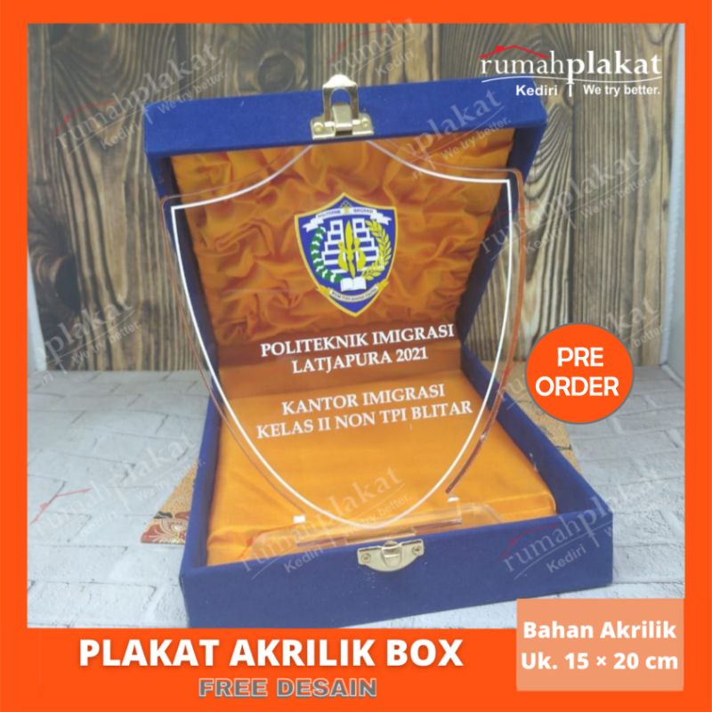 Plakat Akrilik Box | Plakat Penghargaan | Plakat Murah