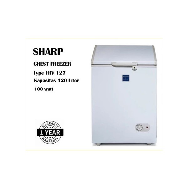 Chest Box / Kulkas Box Freezer Sharp FRV127 Chest Freezer 120L Free Ongkir Wil. Palembang Terbaik Or