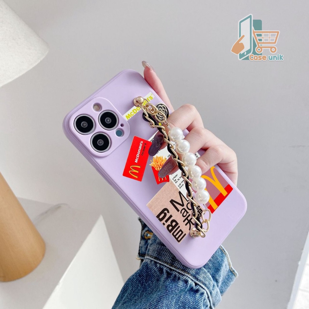 GM002 SOFTCASE MCD RANTAI MUTIARA OPPO A3S A1K A5S A7 F9 A11K A15S A15 A16 A37 NEO 9 A57 A39 A31 A8 2020 A36 A76 A55 4G F11 A96 5G Reno 7 5G 7z 4F 5F A16K A16E A77S A57 2022 CS4212