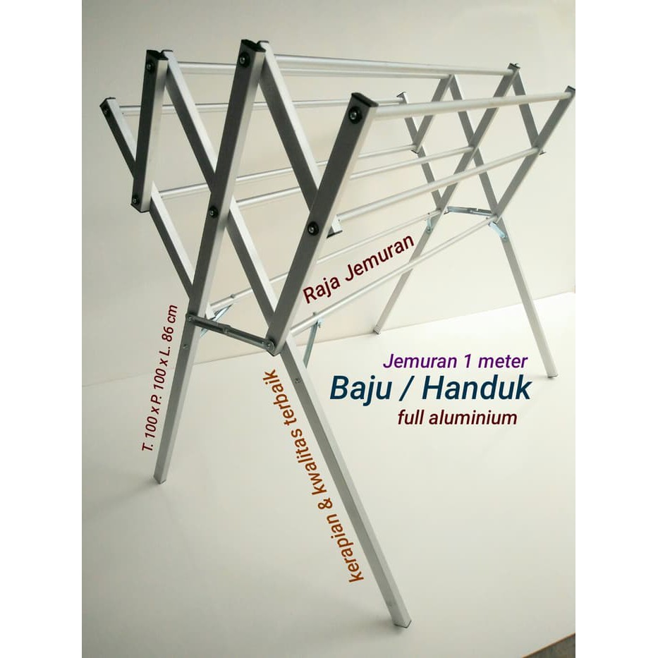 Jemuran Baju Handuk Aluminium 1 Meter Shopee Indonesia