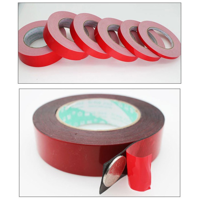 NIKTO Tape Lakban Double Tape 3M Foam Serba Guna Size 10m x 30mm - Red