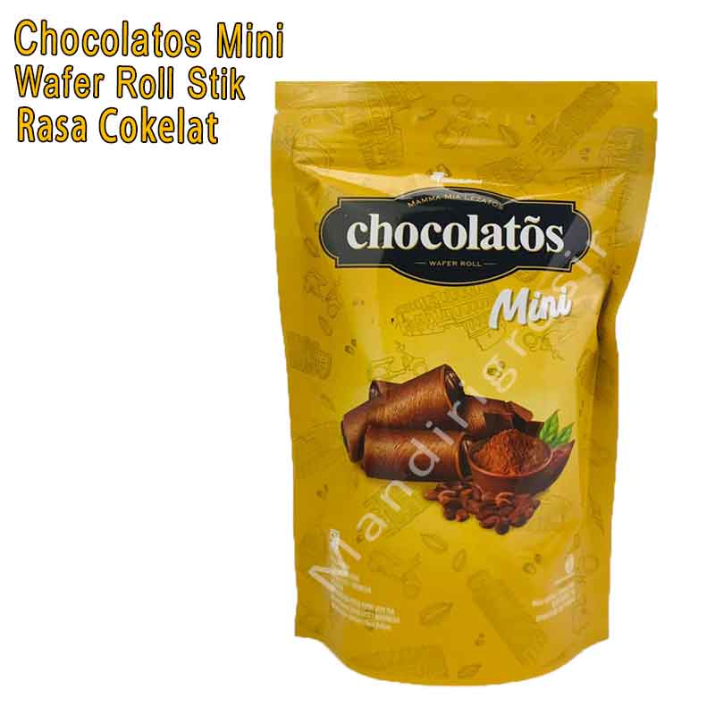 Wafer Roll Stik *Chocolatos Mini * Rasa Cokelat &amp; Keju * Pouch