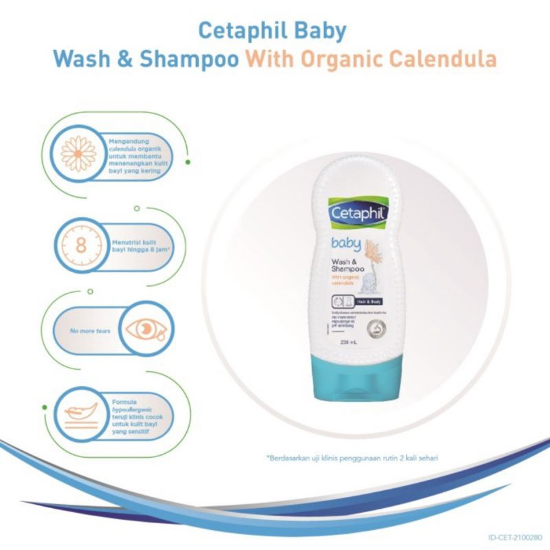 Cetaphil Wash &amp; Shampoo Calendula 230ml