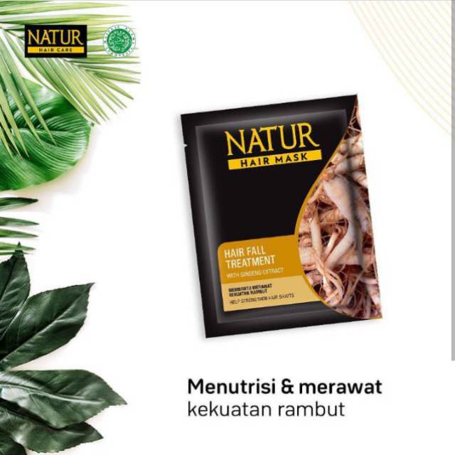 Natur Hair Mask Treatment 15g / Natur Hair Mask Olive Oil / Natur Hair Mask Aloe Vera / Natur Hair Ginseng / Masker Rambut