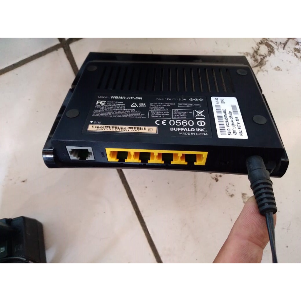 WBMR-HP-GN Buffalo AirStation ADSL2/Modem High Power 150Mbps Wireless-N Router