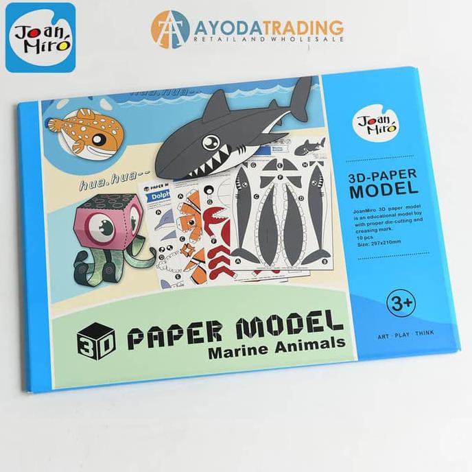 

Joan Miro 3D Paper Model Mainan Edukasi Paper Craft Kertas Lipat - Marine Animal DISKON