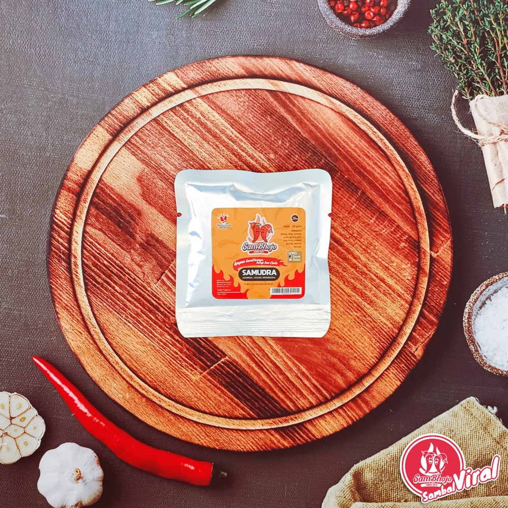 Sambal Viral SAMbal UDang membaRA (Bojo SAMUDRA) Sambal Kemasan Sachet 20gr