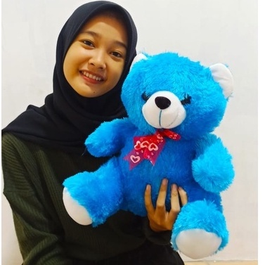 Boneka Beruang Teddy Bear Ukuran 40 Cm Lucu Imut Bahan Halus Kualitas SNI Tedy Ber Beruang Doll