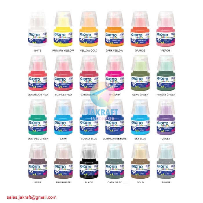 

Sale!!! Cat Akrilik Giotto Decor Acrylic Paint 25 Ml / Botol Warna Matte Hot Sale